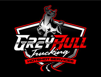 Grey Bull Trucking  Hotshot Services logo design by daywalker