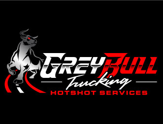 Grey Bull Trucking  Hotshot Services logo design by daywalker