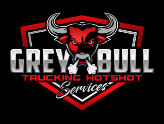 Grey Bull Trucking  Hotshot Services logo design by Benok