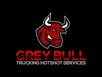 Grey Bull Trucking  Hotshot Services logo design by aryamaity