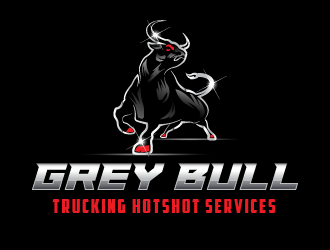 Grey Bull Trucking  Hotshot Services logo design by PRN123