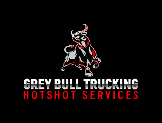 Grey Bull Trucking  Hotshot Services logo design by drifelm