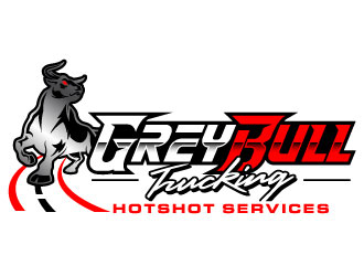 Grey Bull Trucking  Hotshot Services logo design by daywalker