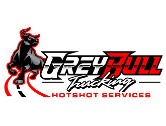 Grey Bull Trucking  Hotshot Services logo design by daywalker