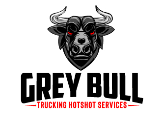 Grey Bull Trucking  Hotshot Services logo design by AamirKhan