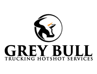 Grey Bull Trucking  Hotshot Services logo design by AamirKhan