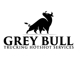 Grey Bull Trucking  Hotshot Services logo design by AamirKhan