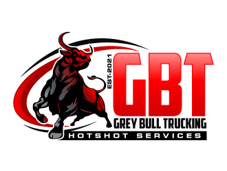 Grey Bull Trucking  Hotshot Services logo design by LucidSketch