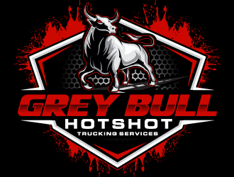 Grey Bull Trucking  Hotshot Services logo design by Suvendu