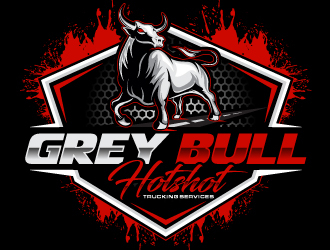 Grey Bull Trucking  Hotshot Services logo design by Suvendu