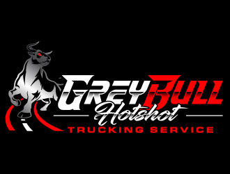 Grey Bull Trucking  Hotshot Services logo design by daywalker