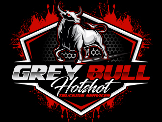 Grey Bull Trucking  Hotshot Services logo design by Suvendu