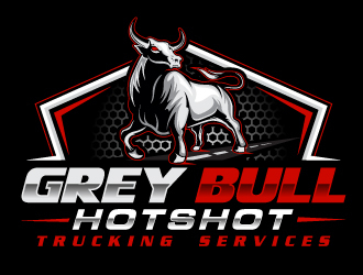 Grey Bull Trucking  Hotshot Services logo design by Suvendu