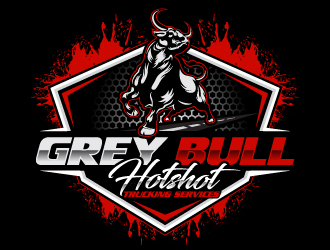 Grey Bull Trucking  Hotshot Services logo design by Suvendu