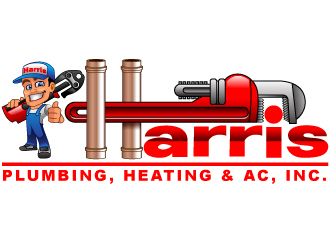 Harris Plumbing, Heating & AC, Inc. logo design by Suvendu