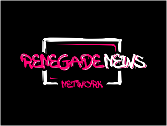 RENEGADE NEWS NETWORK  logo design by FloVal