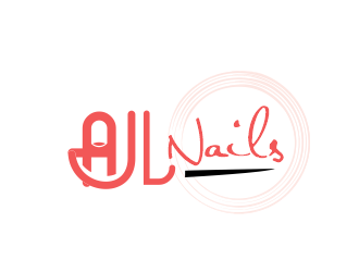 AJL Nails logo design by TMOX