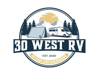 30 West RV  logo design by rizuki