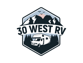 30 West RV  logo design by drifelm