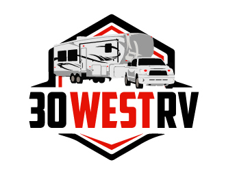 30 West RV  logo design by AamirKhan