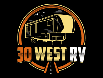 30 West RV  logo design by uttam