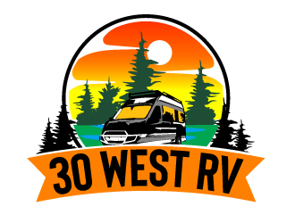 30 West RV  logo design by AamirKhan