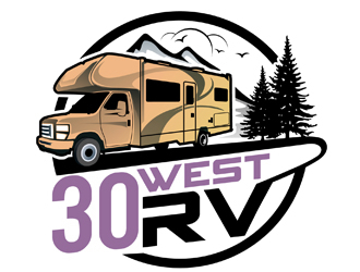 30 West RV  logo design by DreamLogoDesign