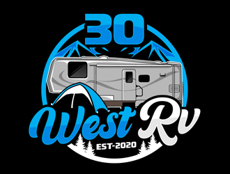 30 West RV  logo design by DreamLogoDesign