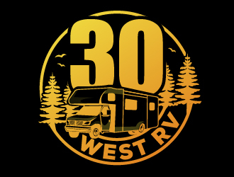 30 West RV  logo design by Suvendu