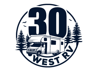 30 West RV  logo design by Suvendu