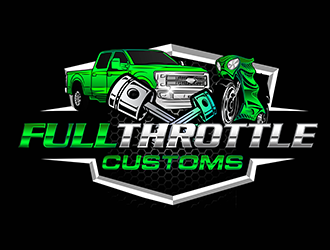 Full Throttle Customs logo design by 3Dlogos