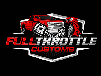 Full Throttle Customs logo design by 3Dlogos