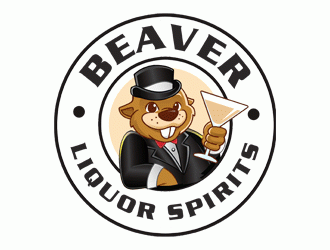 Beaver Liquor Spirits logo design by Bananalicious