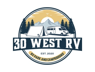 30 West RV  logo design by rizuki