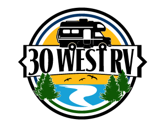 30 West RV  logo design by AamirKhan