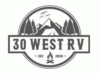 30 West RV  logo design by Bananalicious