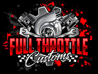 Full Throttle Customs logo design by AamirKhan