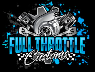 Full Throttle Customs logo design by AamirKhan