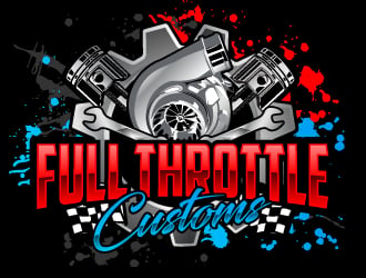 Full Throttle Customs logo design by AamirKhan