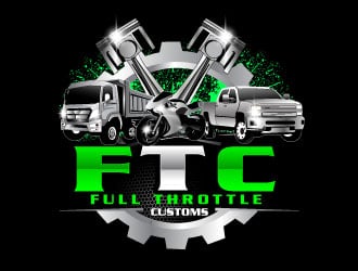 Full Throttle Customs logo design by Suvendu