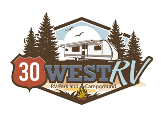 30 West RV  logo design by DreamLogoDesign