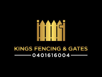 KINGS FENCING & GATES logo design by dibyo