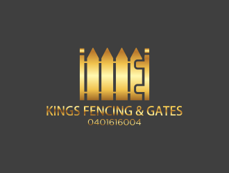 KINGS FENCING & GATES logo design by luckyprasetyo