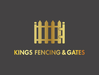 KINGS FENCING & GATES logo design by pilKB