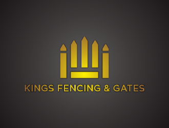 KINGS FENCING & GATES logo design by novilla