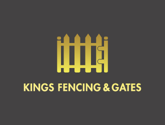 KINGS FENCING & GATES logo design by pilKB