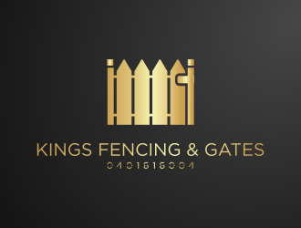 KINGS FENCING & GATES logo design by aflah