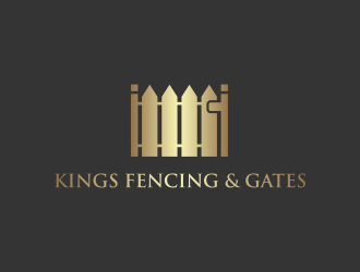 KINGS FENCING & GATES logo design by GassPoll