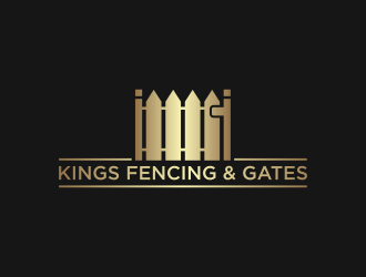 KINGS FENCING & GATES logo design by GassPoll