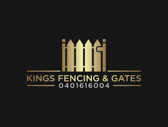 KINGS FENCING & GATES logo design by GassPoll